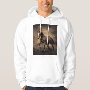 Beautiful brown horse throw pillow hoodie