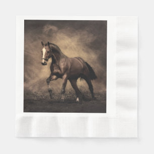 Beautiful brown horse throw pillow napkin