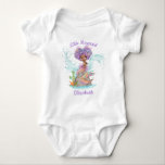 Beautiful Brown Mermaid Birthday Girl Baby Bodysuit<br><div class="desc">Beautiful Brown Mermaid Birthday Girl Baby Bodysuit . Click on the “Customize it” button for further personalization of this template. You will be able to modify all text,  including the style,  colours,  and sizes.</div>