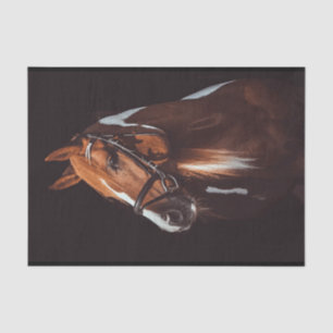 Beautiful Brown Paint Horse Portrait Photo Tissue Paper