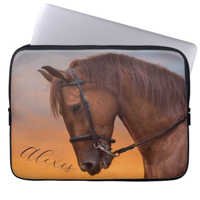 Beautiful Brown Thoroughbred Horse  Laptop Sleeve (Front)