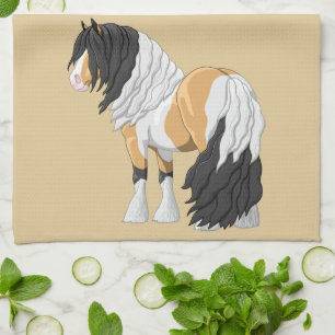 Beautiful Buckskin Pinto Gypsy Vanner Draught Hors Kitchen Towel