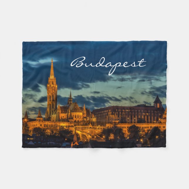 Beautiful Budapest Fleece Blanket (Front (Horizontal))