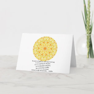 Beautiful Buddhist Quote with Vibrant Mandela Card