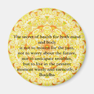 Beautiful Buddhist Quote with Vibrant Mandela Magnet