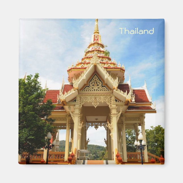 Beautiful buddhist temple in Thailand Magnet (Front)