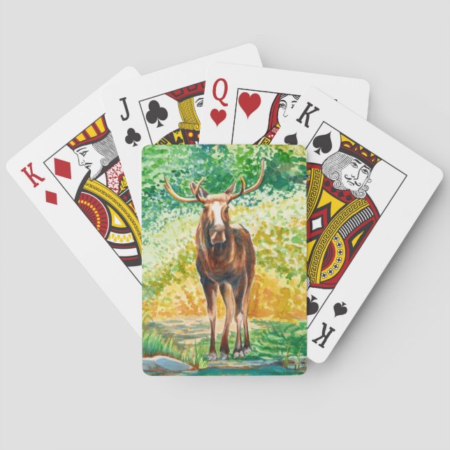 Beautiful Bull Moose Playing Cards (Back)