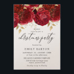 Beautiful Burgundy Red Roses Christmas Party Invitation<br><div class="desc">Beautiful Burgundy Red Roses Christmas Party Invitation

See matching collection in Niche and Nest Store</div>