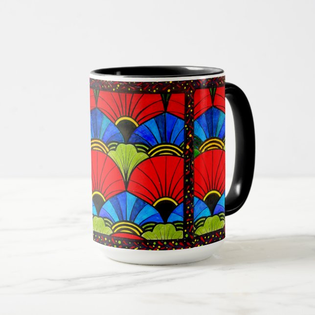 Beautiful Burst of Colours Combo Mug (Front Right)
