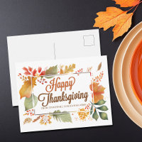 Beautiful Business Happy Thanksgiving Leaf Custom