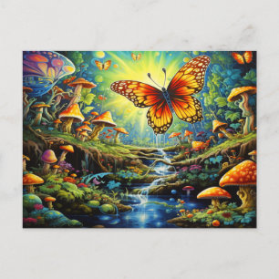 Beautiful Butterflies Fantasy Postcard