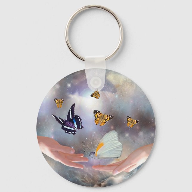 Beautiful Butterflies Keychain (Front)