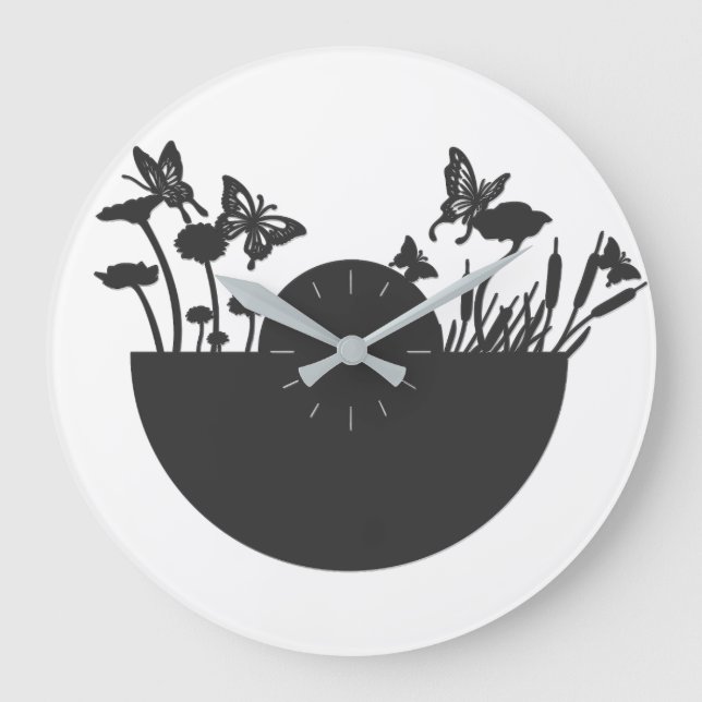 Beautiful Butterflies Large Clock (Front)