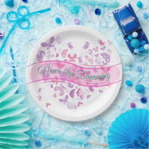 Beautiful Butterflies Paper Plate