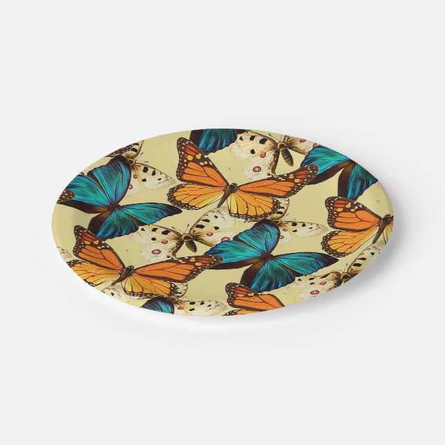 Beautiful Butterflies Paper Plate (Angled)