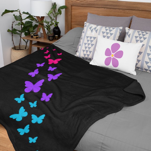 Beautiful Butterfly Androgynous Pride Design Sherpa Blanket (Creator Uploaded)