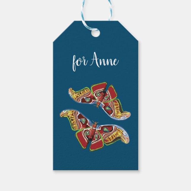 Beautiful Butterfly Art Gift Tags (Front)