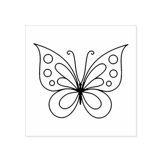 Beautiful Butterfly - Colour Me Rubber Stamp