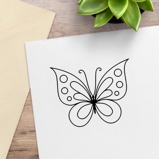 Beautiful Butterfly - Colour Me Rubber Stamp (Creator Uploaded)