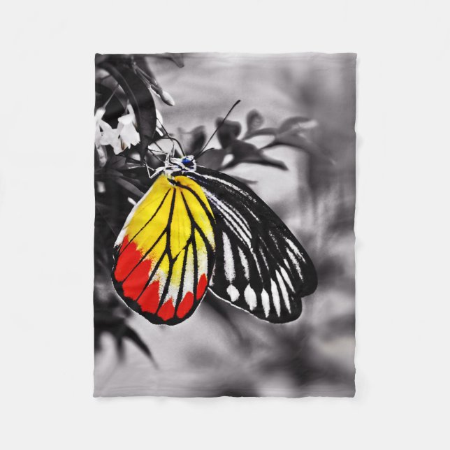 Beautiful Butterfly Fleece Blanket (Front)