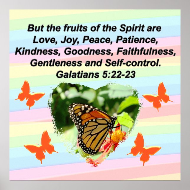 BEAUTIFUL BUTTERFLY FRUIT OF THE SPIRIT POSTER (Front)