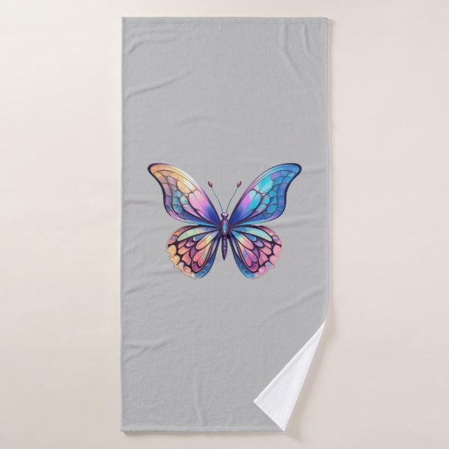 beautiful butterfly graphic design bath towel (Bath Towel)
