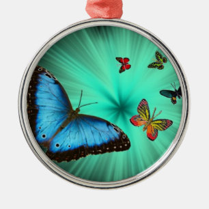 Beautiful Butterfly Journey Metal Ornament
