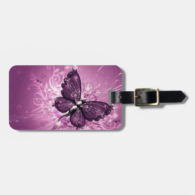 Beautiful Butterfly Luggage Tag (Front Horizontal)