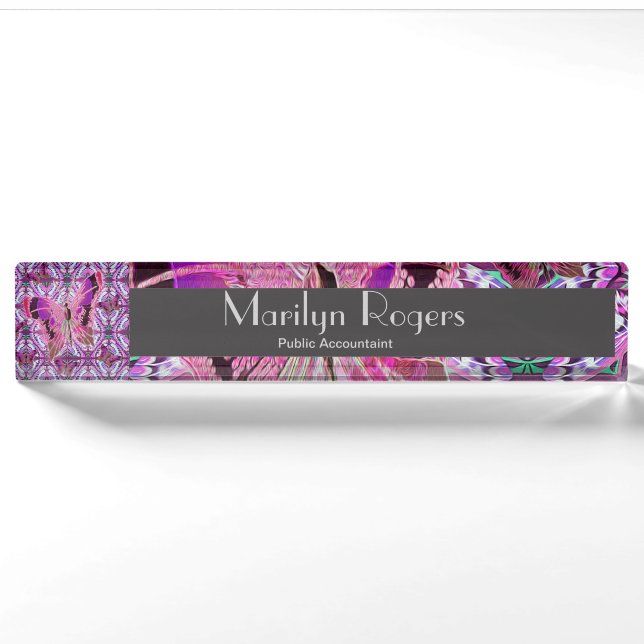 Beautiful Butterfly Nameplate (Front)