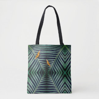 Beautiful Butterfly On A Leaf Tote Bag