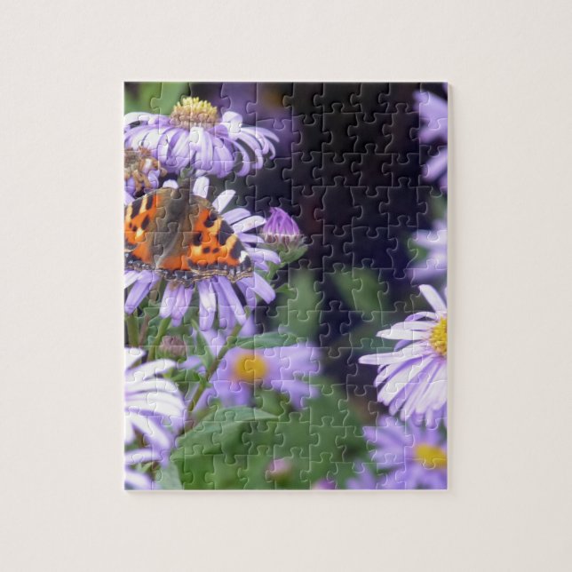 Beautiful Butterfly On Flowers Jigsaw Puzzle (Vertical)