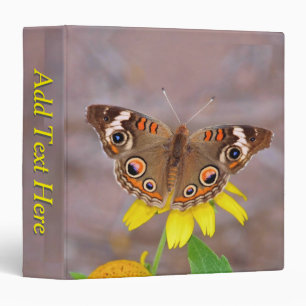 Beautiful Butterfly on Yellow Flower Your Text Binder