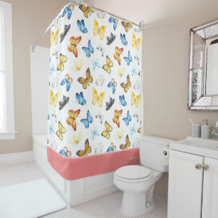 Beautiful Butterfly Pattern with Name Pink