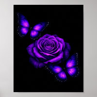 Beautiful butterfly purple rose butterfly lovers