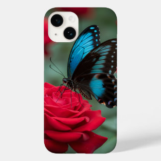 Beautiful Butterfly Red Roses - Stunning Case-Mate iPhone 14 Case