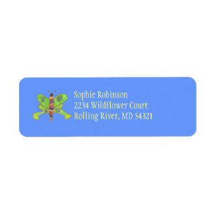 Beautiful butterfly return address label