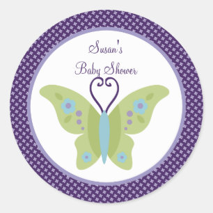 Beautiful Butterfly Stickers/Cupcake Toppers Classic Round Sticker