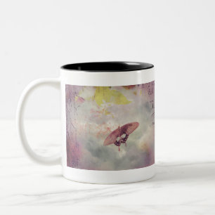 Beautiful Butterfly Two-Tone Coffee Mug