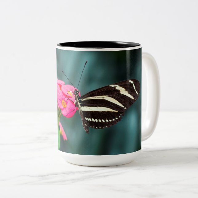 Beautiful butterfly  Two-Tone coffee mug (Front Right)