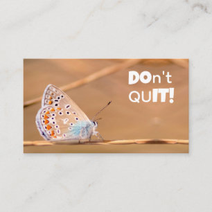 Beautiful butterfly with motivational quote business card