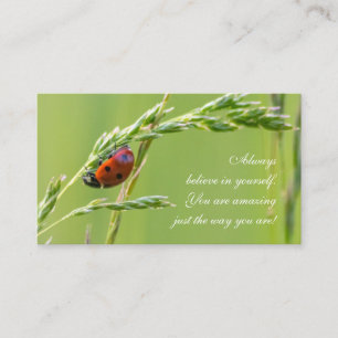 Beautiful butterfly with motivational quote business card