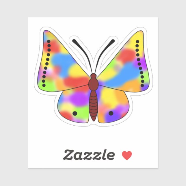  Beautiful Butterfly with rainbow wings (Sheet)