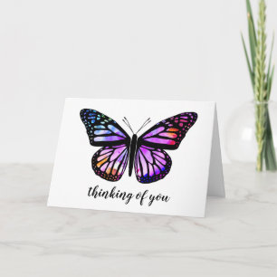 Beautiful Butterly CUSTOM Sympathy Condolences Card