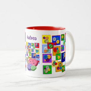 Beautiful Buttons Two-Tone Coffee Mug