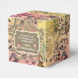 Beautiful cactus and skulls Spanish Mexican Fiesta Favor Box