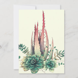 Beautiful Cactus Save The Date