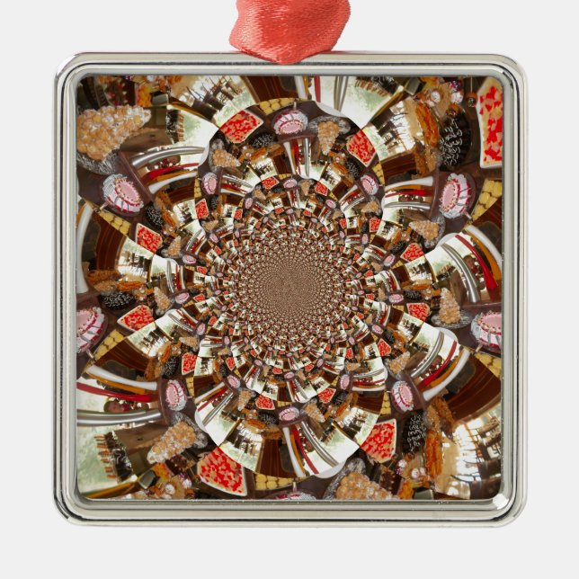 Beautiful Cakes and Desserts Metal Ornament (Front)