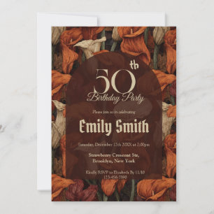 Beautiful Call Lilies Charm Birthday Invitation