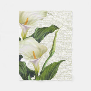 Beautiful Calla Lilies Fleece Blanket