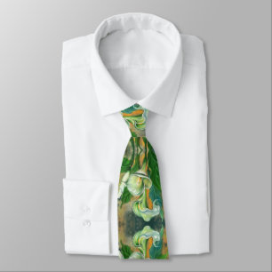 Beautiful Calla Lily Flower - Migned Drawing Tie